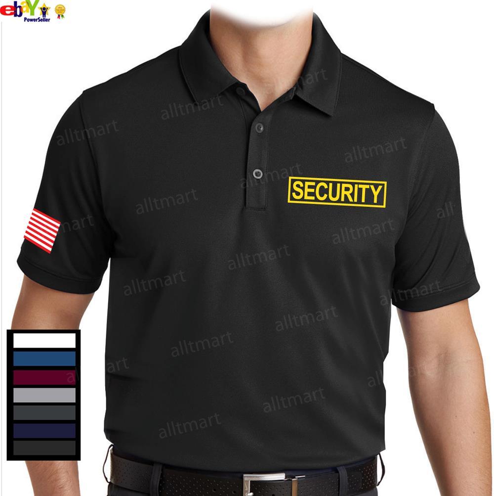 NEW MEN&rsquo;S PRINTED GRAPHIC DESIGN SECURITY DRIFIT GIFT ATHLETIC SPORTSWEAR POLO