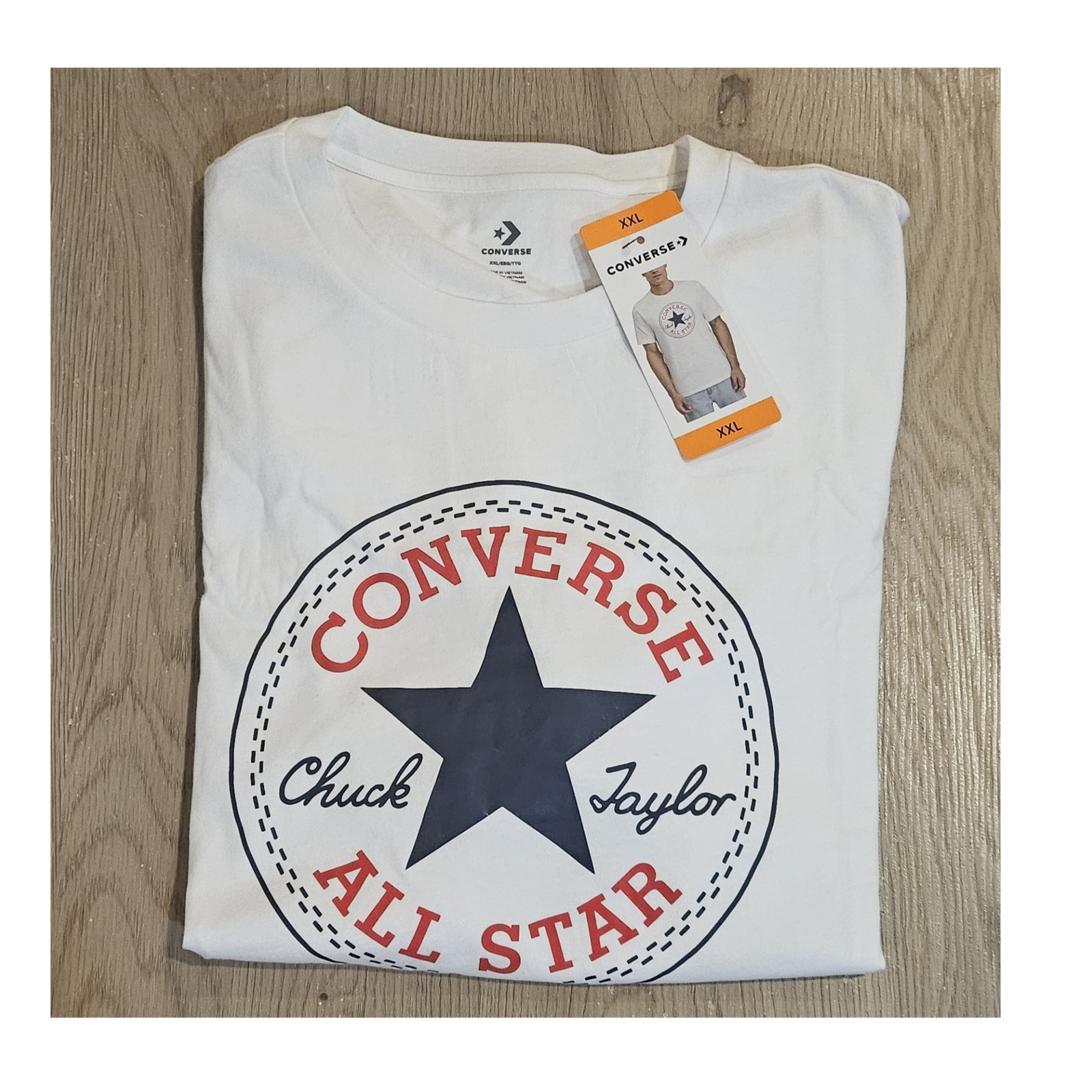 Converse All Star Men&rsquo;s XXL White Graphic Print Short Sleeve T-Shirt
