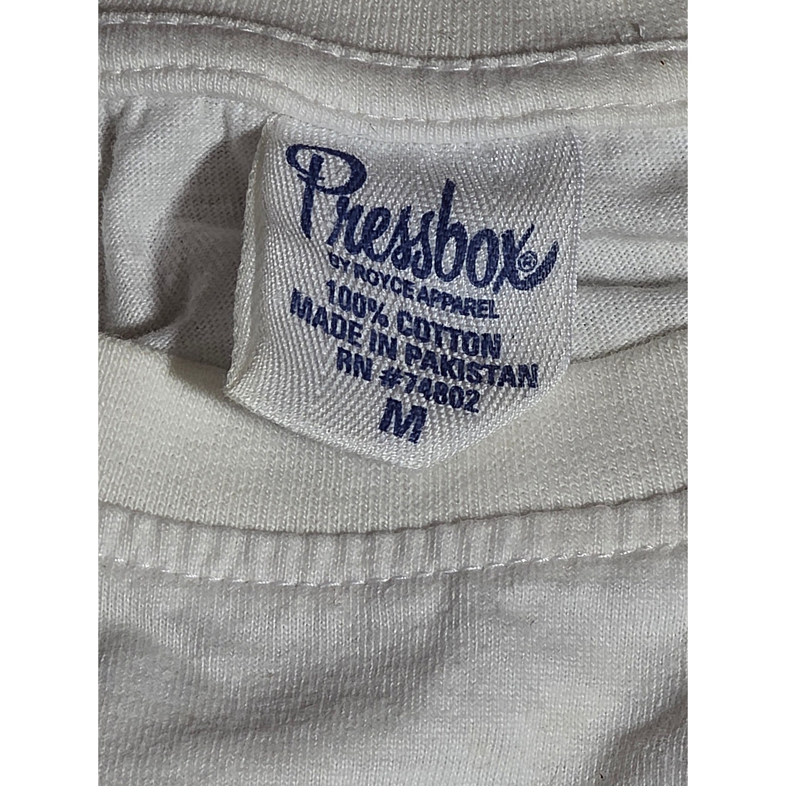 Pressbox Rutgers University Long Sleeve Jersey Shirt Mens Medium White Cotton