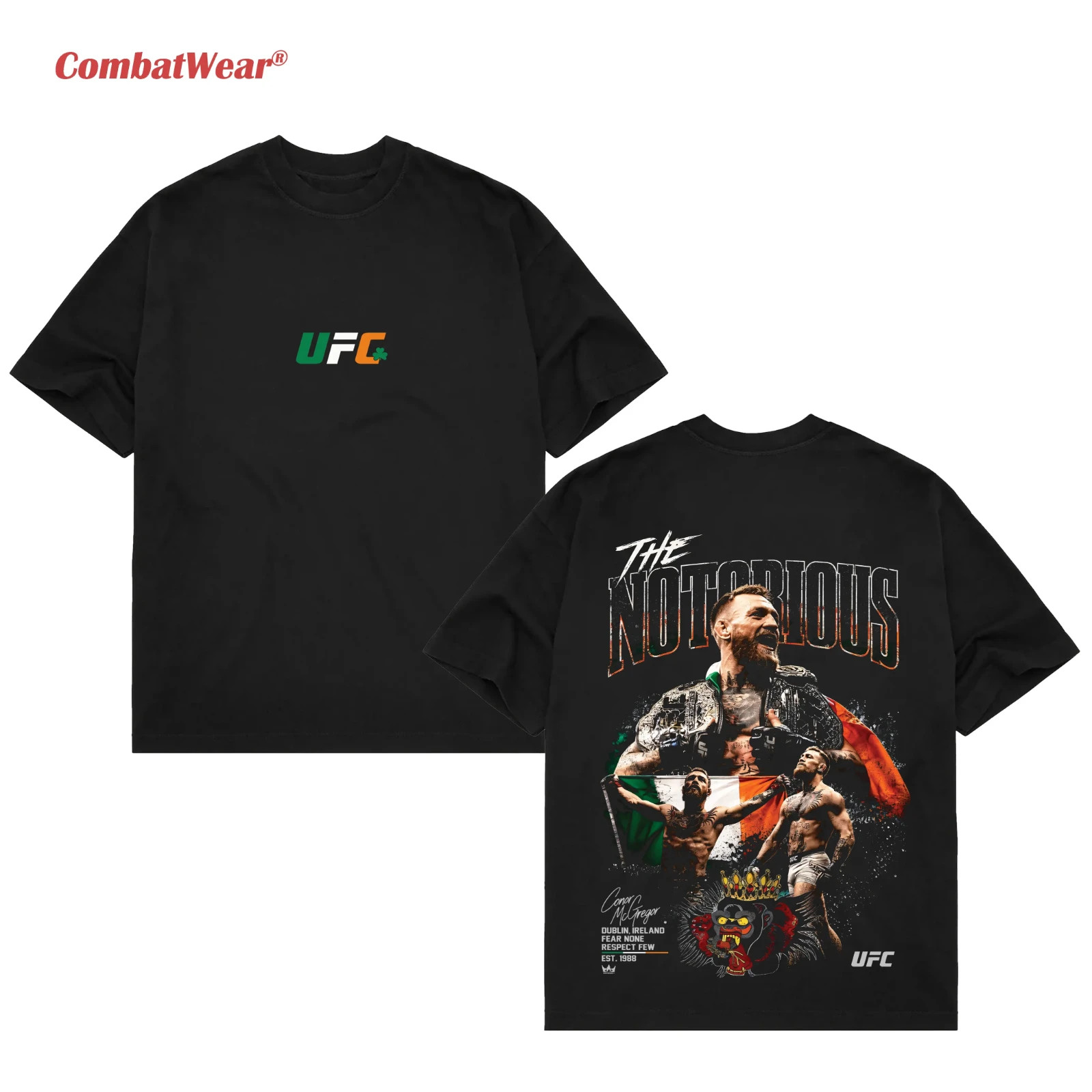 Men&rsquo;s UFC 329 Black Conor McGregor T-Shirt, The Notorious UFC Graphic Tee