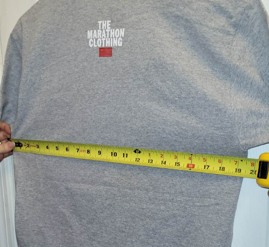 The Marathon Clothing Co. Crenshaw T Shirt Gray & Blue – Men’s Medium