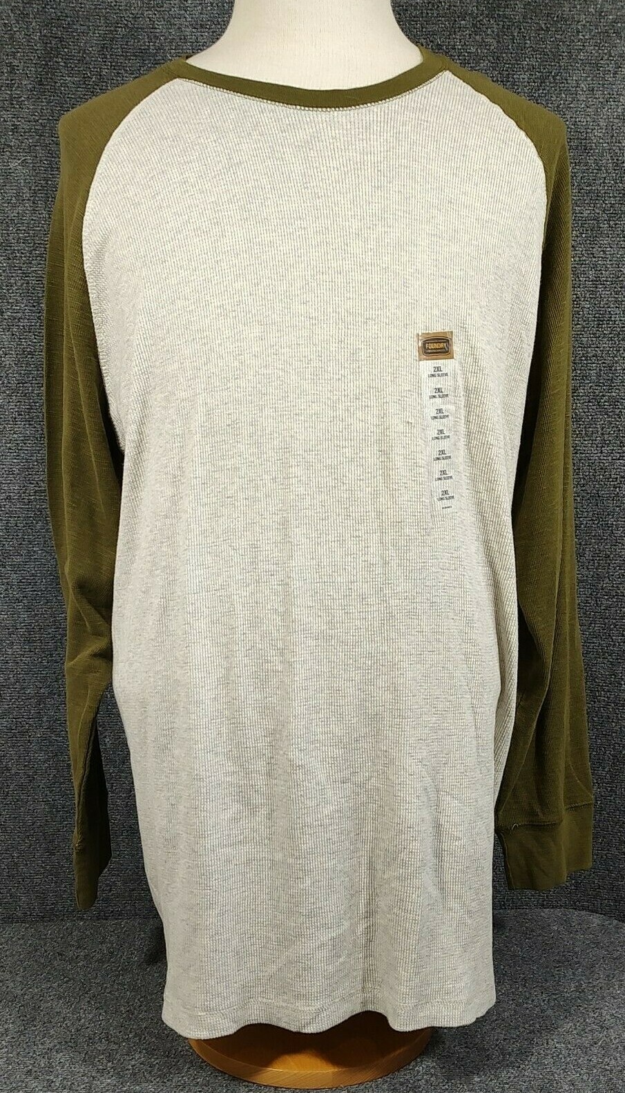 The Foundry Supply Co. Adult Men&rsquo;s Long Sleeve T-Shirt 2XL Windsor Moss CB New