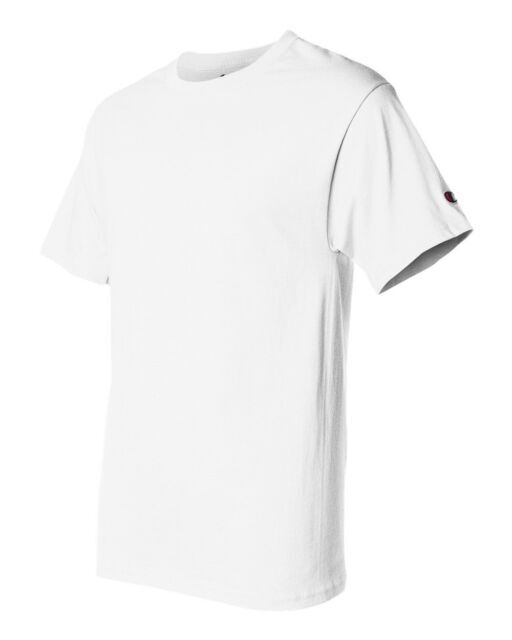 CHAMPION Mens T425 White 6 oz. Short Sleeve T-Shirts | BULK Ordering Available!
