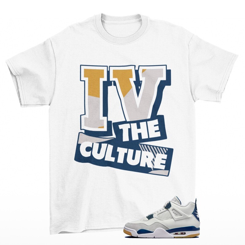 For The Culture Sneaker Shirt to Match Jordan 4 Retro SB Navy DR5415-100