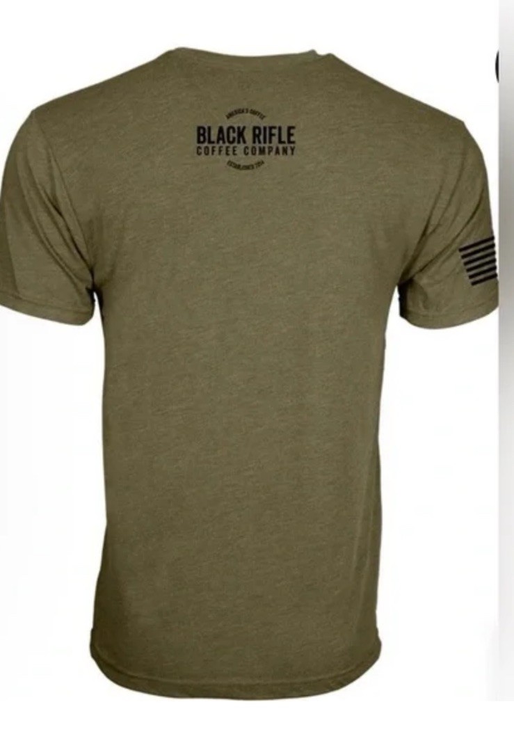 Black Rifle Coffee Company Coffee or Die T-Shirt Snake Military Green Size M