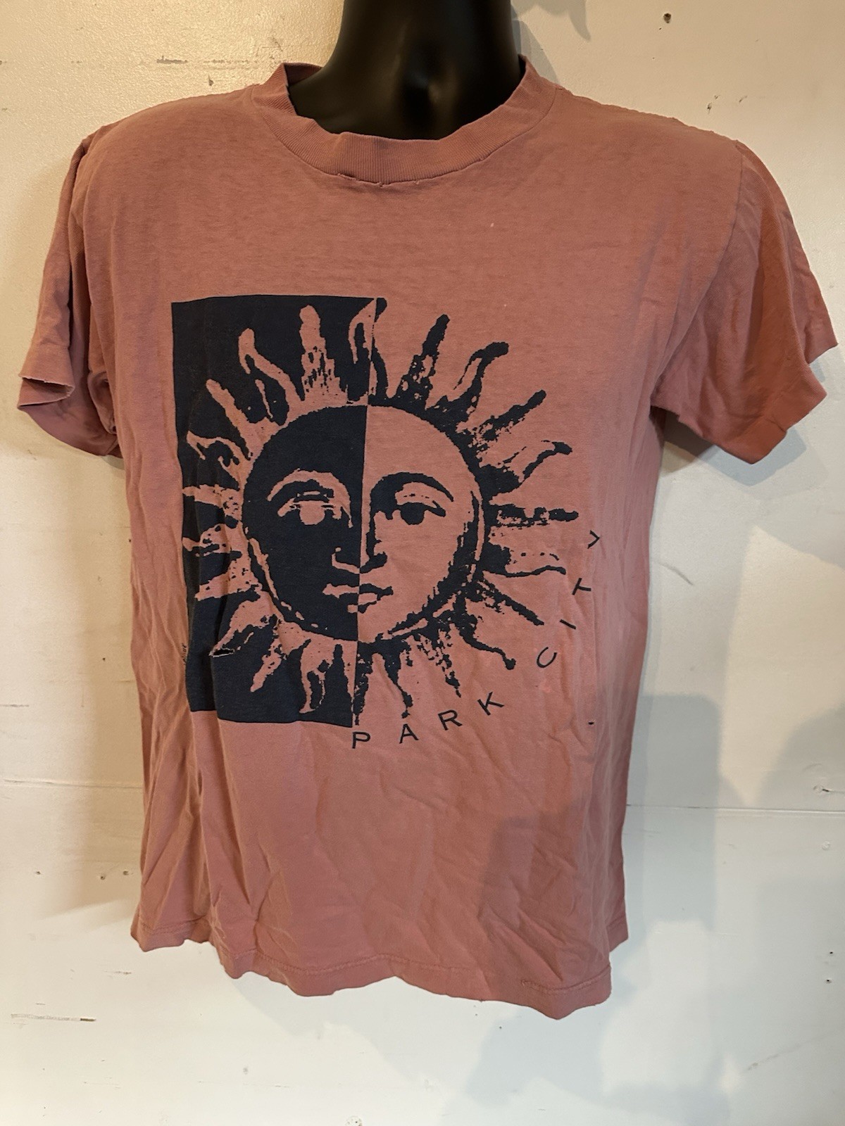 Vintage SGT. Leisure Shirt Adult Size Small Celestial Sun Face Park City Utah