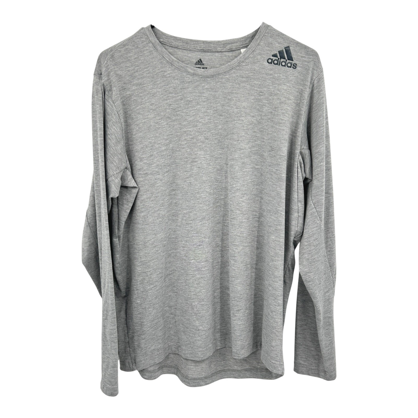 Adidas Freelift Long Sleeve Shirt M Gray Climalite Stretch Workout Athleisure