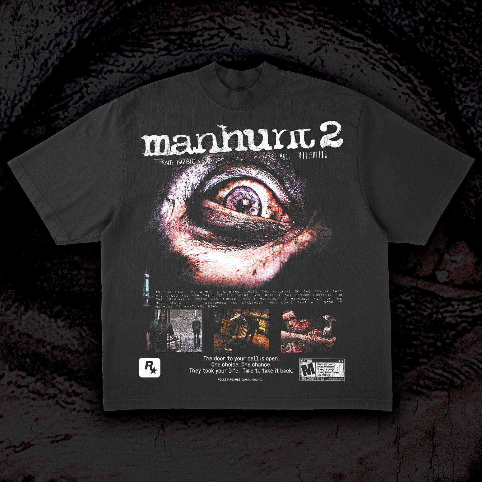 Manhunt 2 Take Your Life Back T-Shirt Vintage Horror Game Tee S-5XL