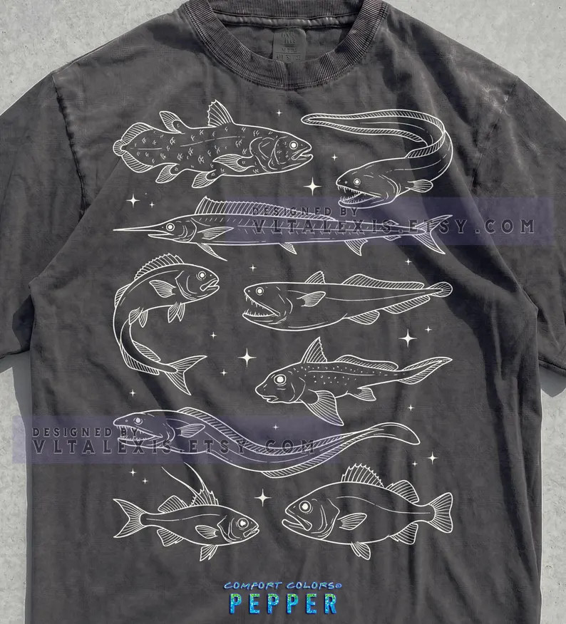 Deep Sea Fish Ocean Marine Life Aquatic Animal Comfort Tee