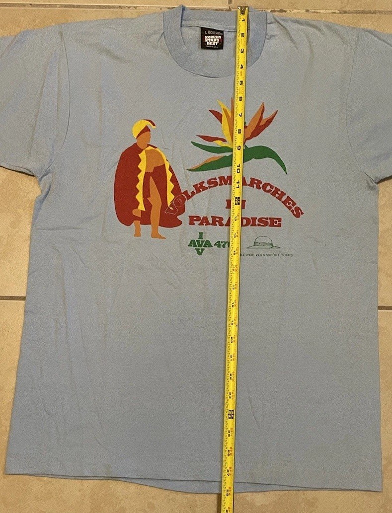 Vtg 90s Volksmarches In Paradise Faded Shirt M Hawaii Bird Beach Surf Grunge 80s