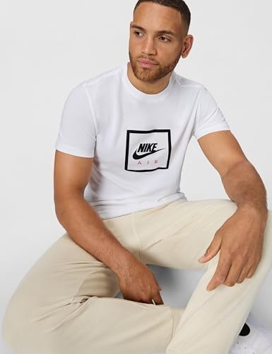 Nike Men&rsquo;s NSW Futura Air Square Tee Crew Neck White Size XXL
