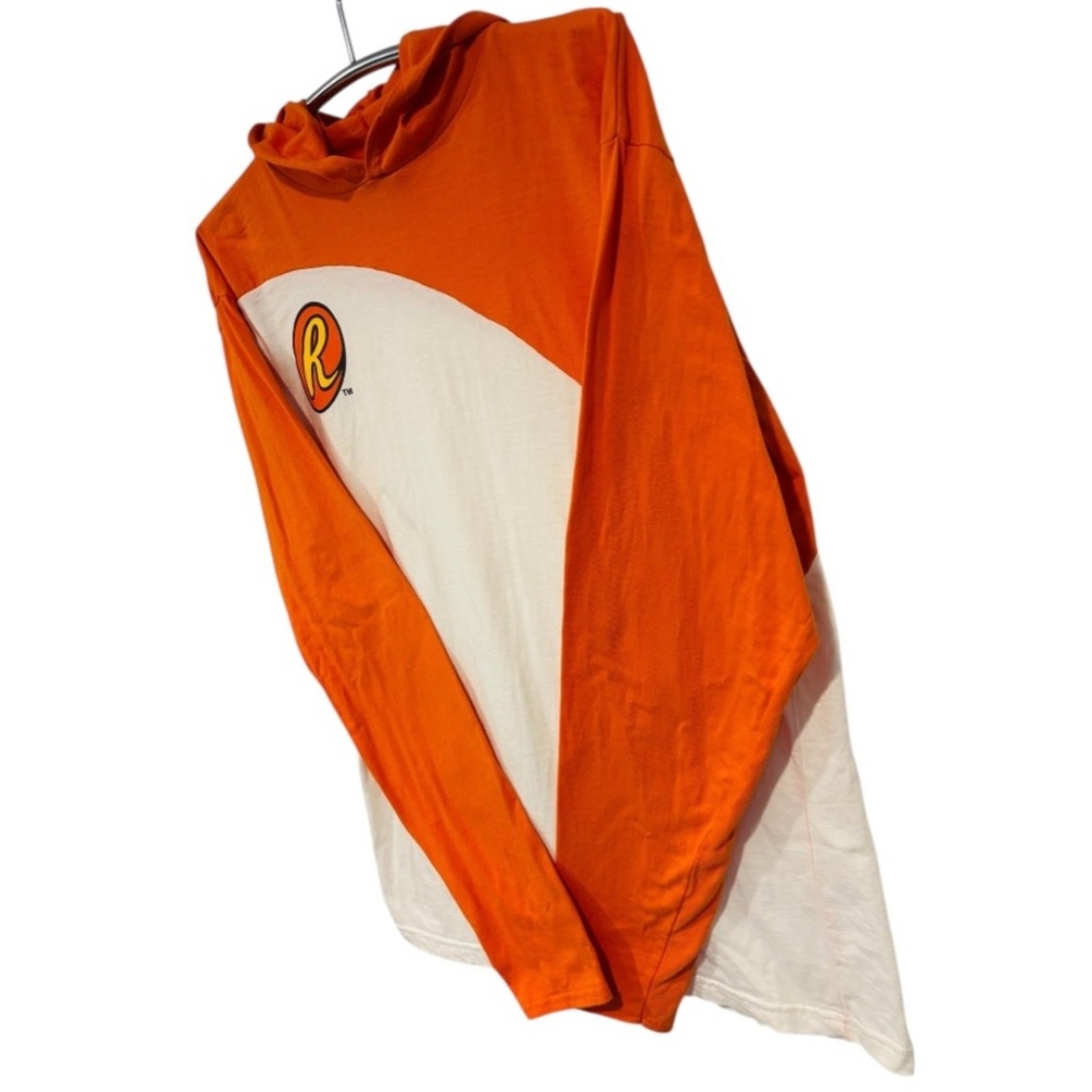 Alternative Apparel Reese’s Men’s Orange & White Hooded Long Sleeve Size XL