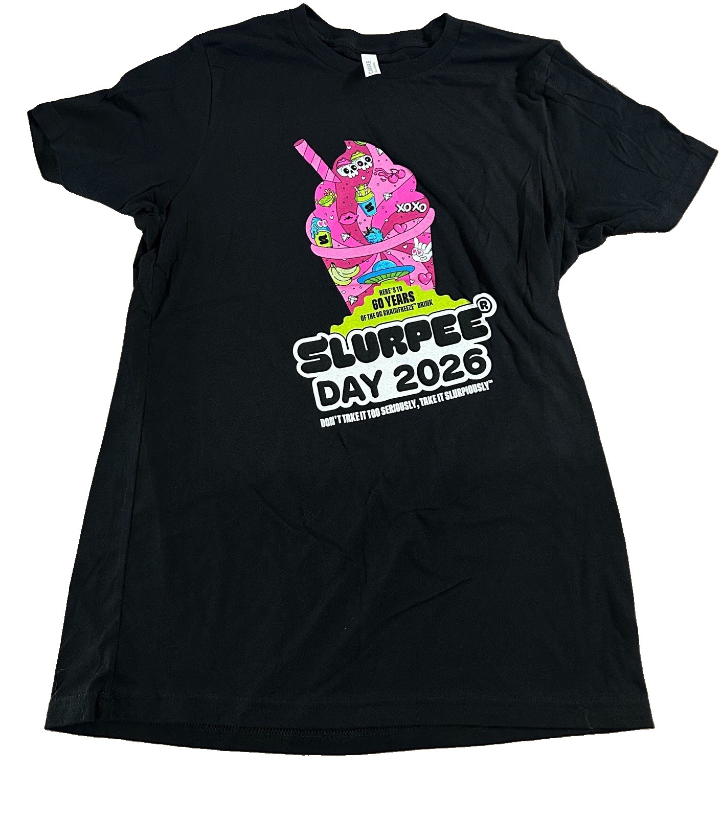 7 Eleven Shirt Medium MBlack Slurpee Front Graphic Tee 2026 Slurpee Day