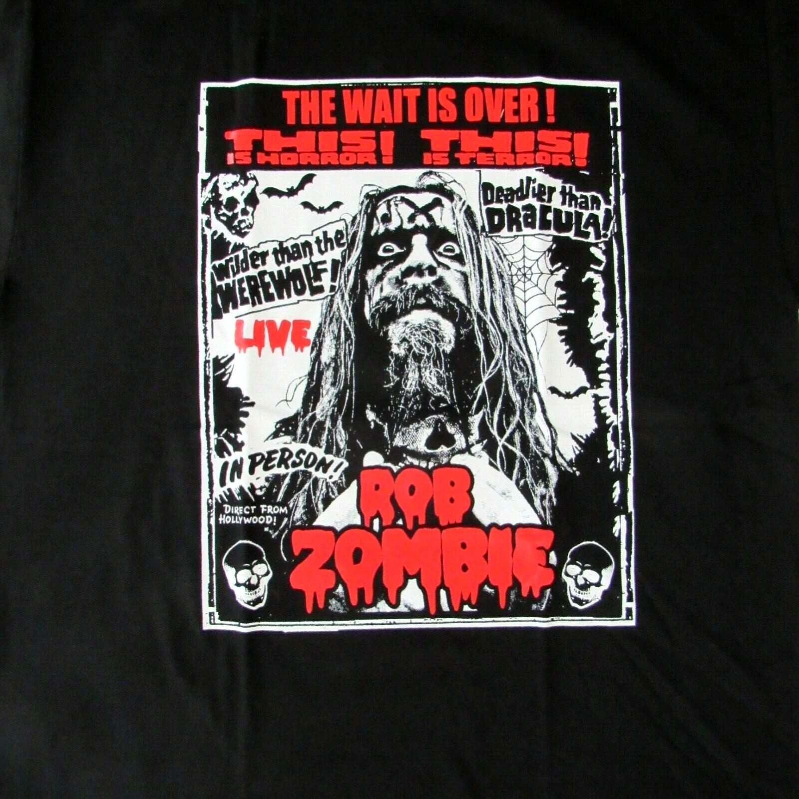 Free SAME DAY SHIPPING ROB ZOMBIE This Is Terror This Is Horror LIVE Shirt LARGE