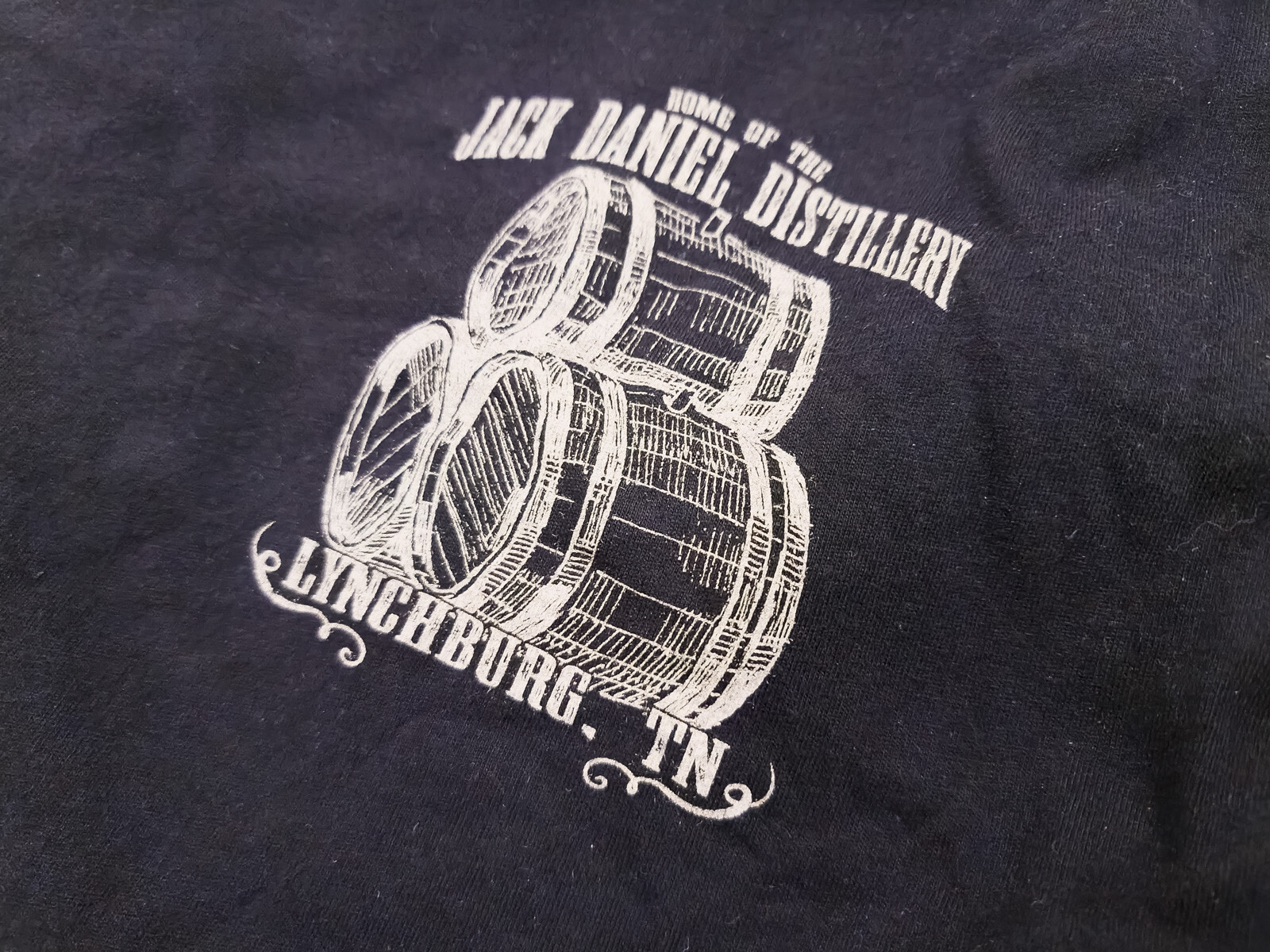 Home of the Jack Daniels Distillery Large T-Shirt Lynchburg Tennessee NextLevel