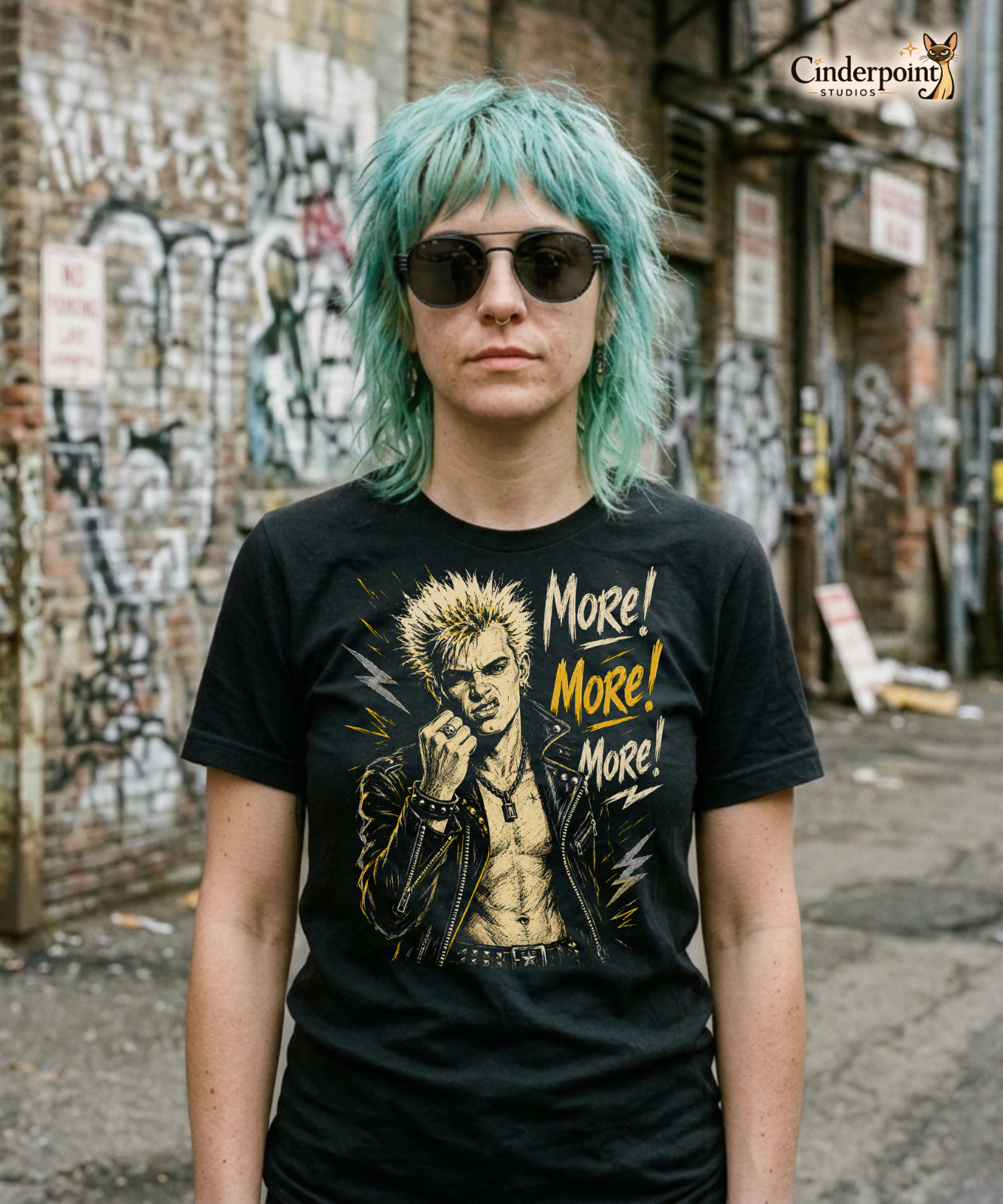 Rebel Yell Punk Rock Tribute Tee 80s New Wave Cyberpunk Style Shirt XS-5XL