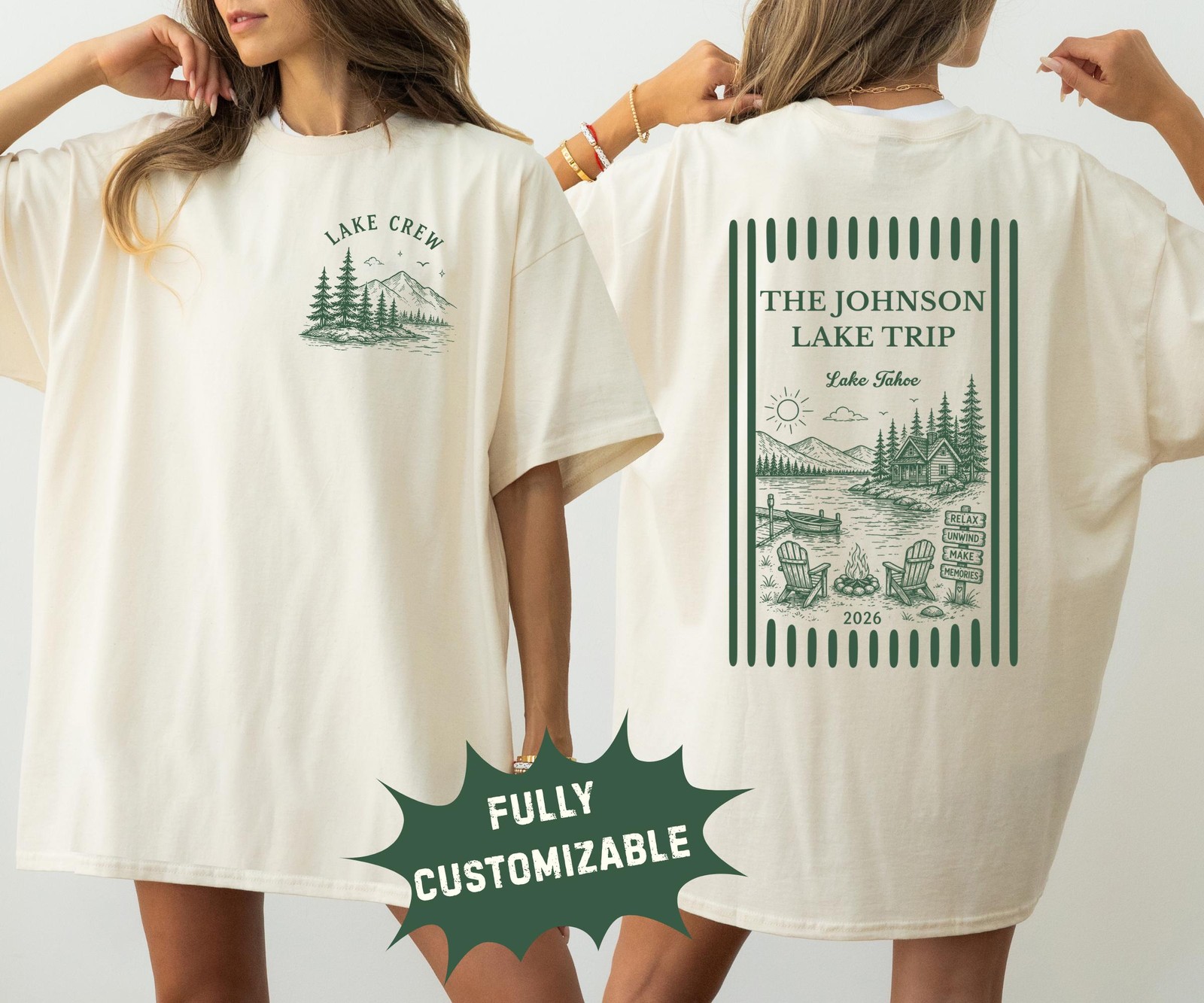 Custom Lake Trip Shirts Personalized Family Vacation Matching Tees