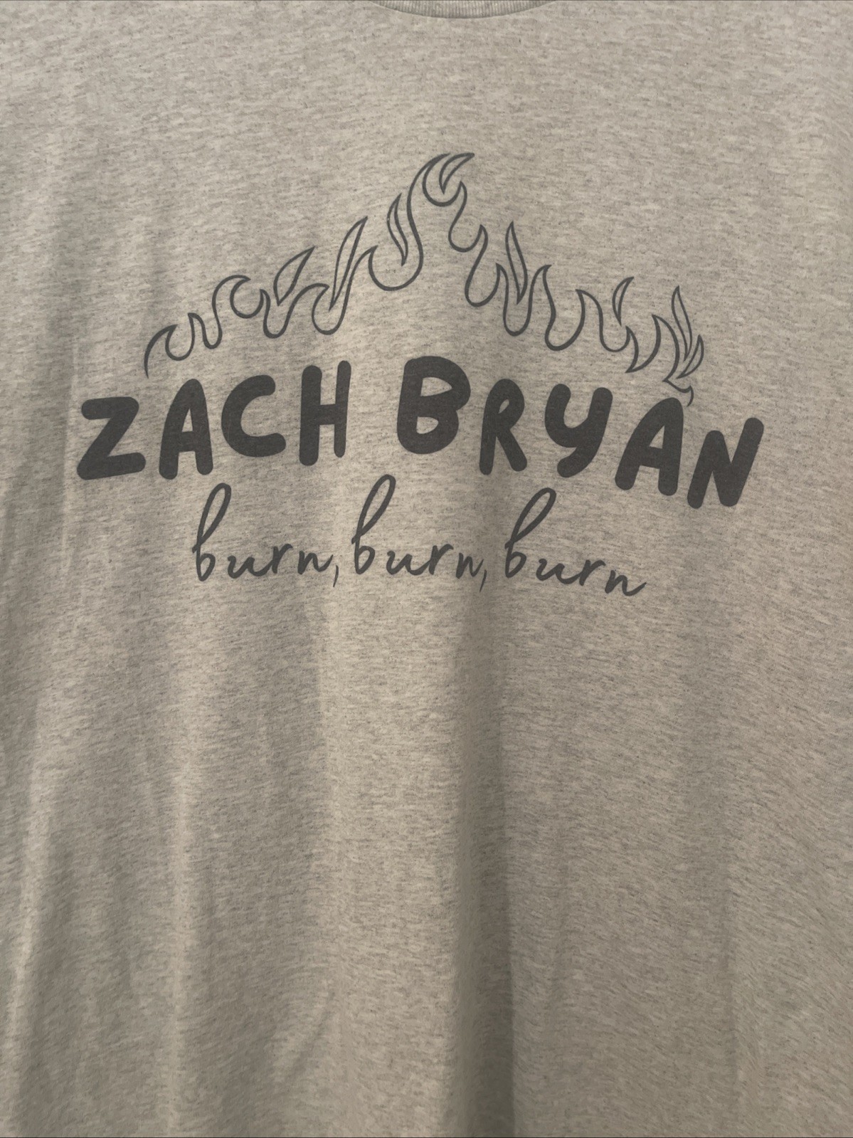 Zach Bryan Burn Burn Burn Grey T-Shirt Size XL Unisex Tee Country Music