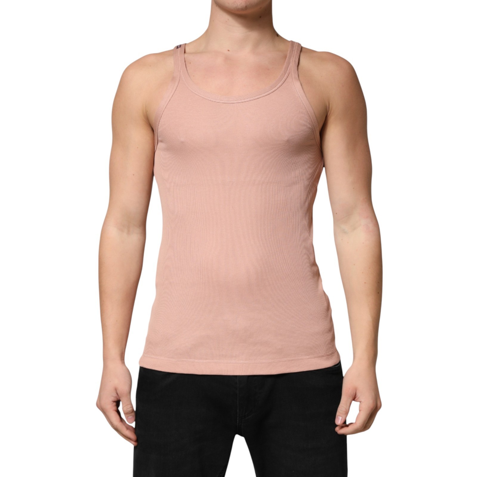 DOLCE & GABBANA T-shirt Pink Sleeveless Round Neck Tank Top IT52/US42/XL 220usd