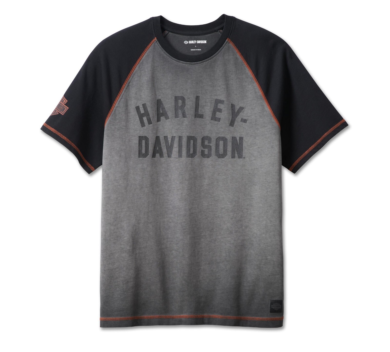 Harley-Davidson Men&rsquo;s Iron Bond Raglan Tee, Gray – 99001-23VM