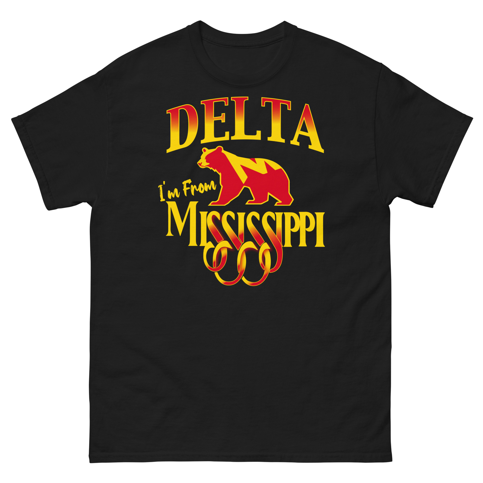 I&rsquo;m From Mississippi Classic Tee Red/ Gold/ Black