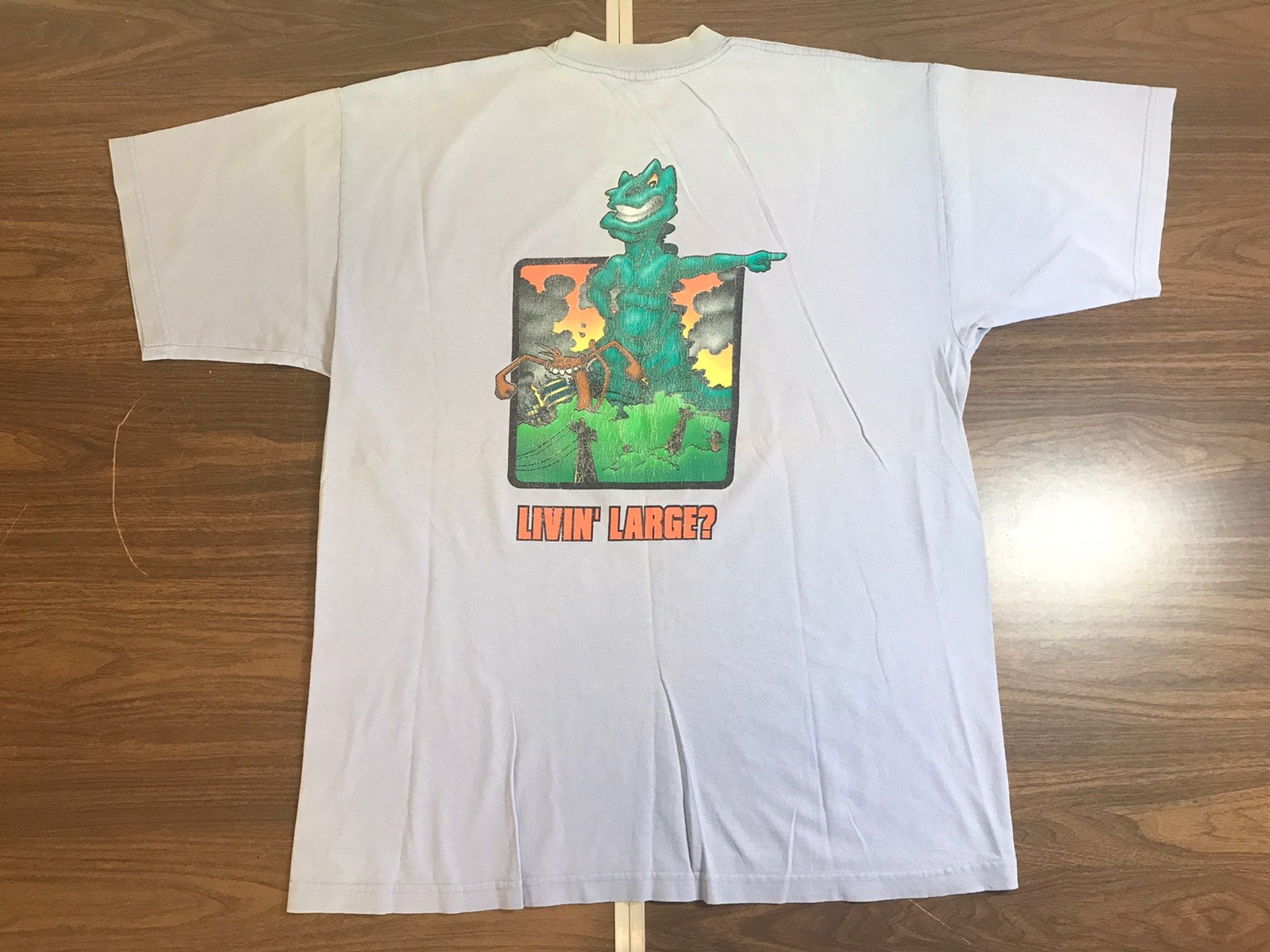 Men’s Vintage 90’s JNCO Livin Large T-shirt Size XL Double Sided Skateboard Rave