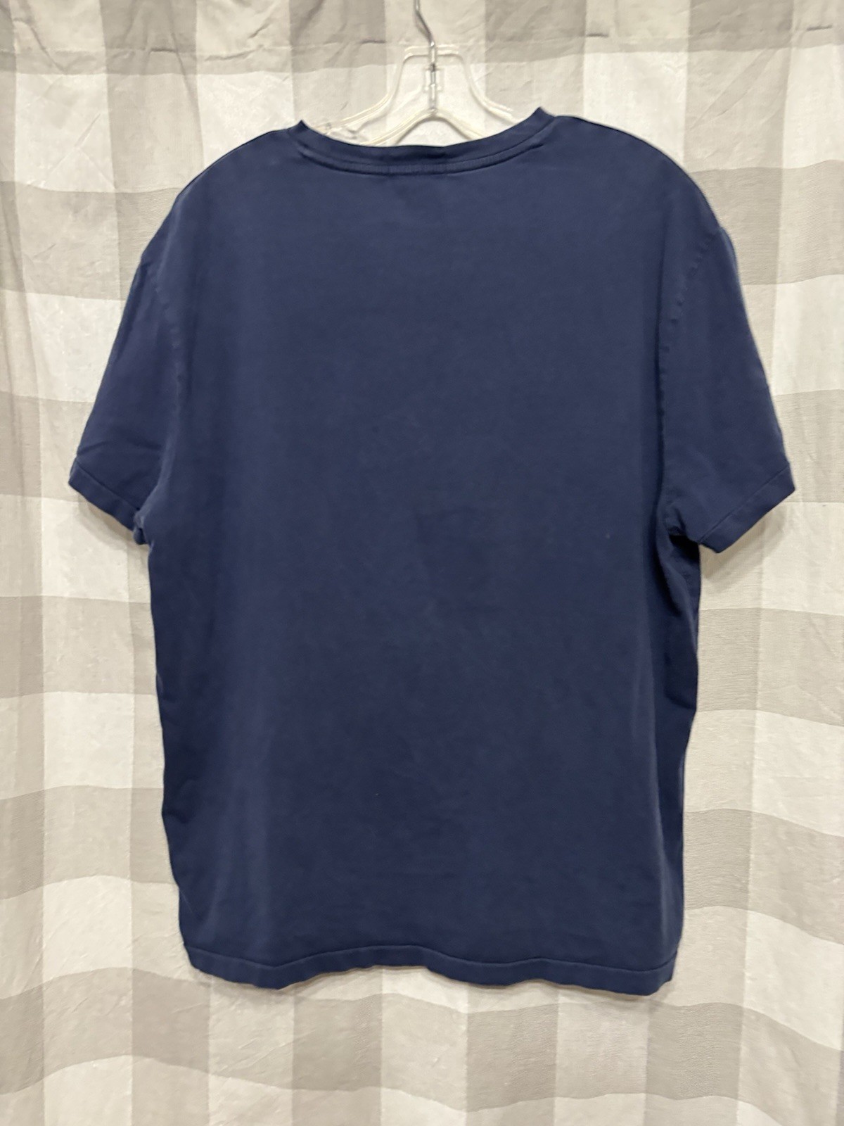 Polo Ralph Lauren Shirt Mens Large Navy Blue Crew Neck Classic Fit Preppy Casual