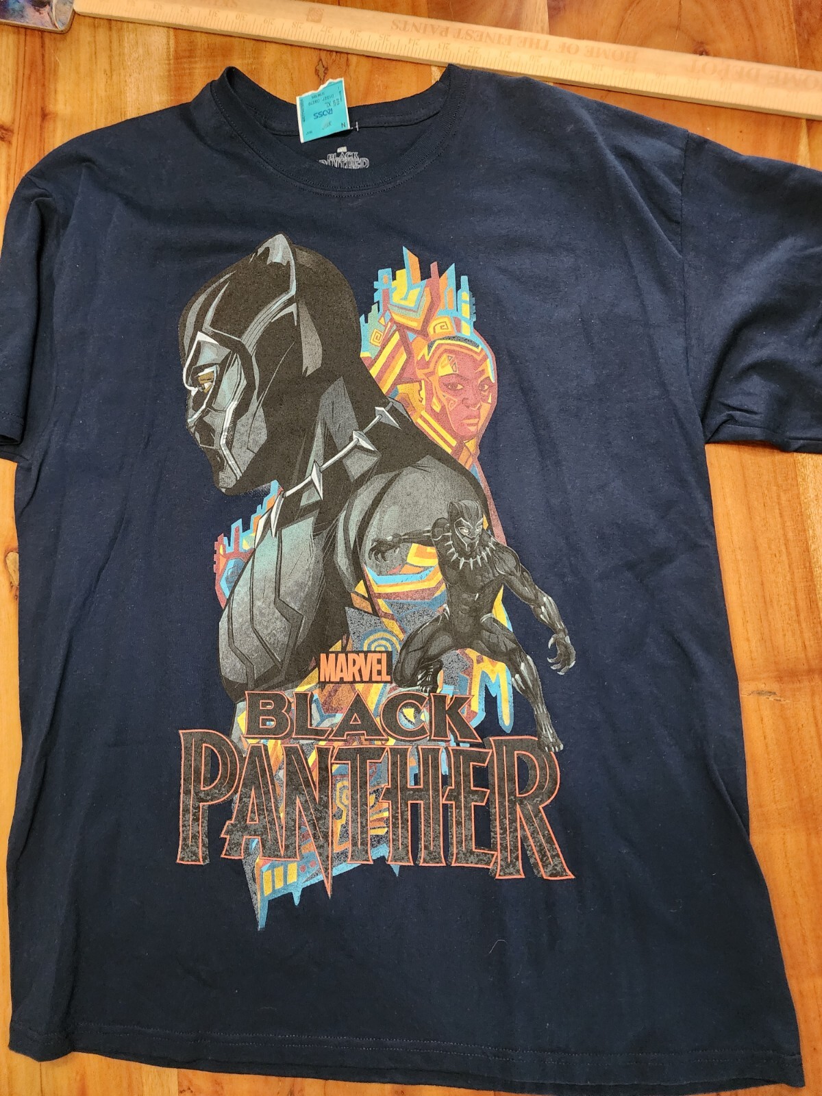 BLACK PANTHER Men&rsquo;s Marvel T-Shirt Sz XL Short Sleeve Graphic Tee Distressed