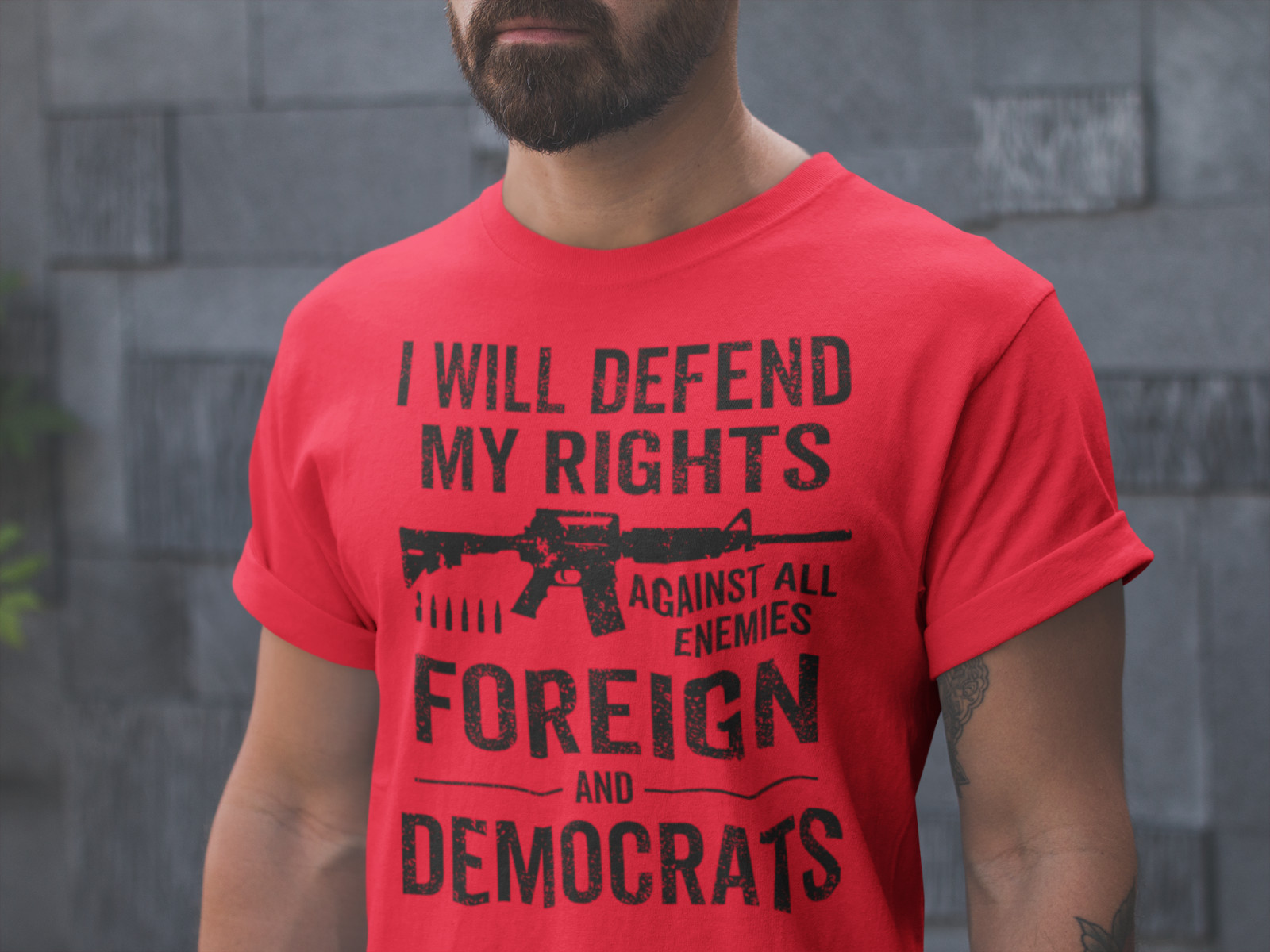 Mens Pro Gun 2nd Amendment USA Political T-Shirt Patriotic Shirts for Men