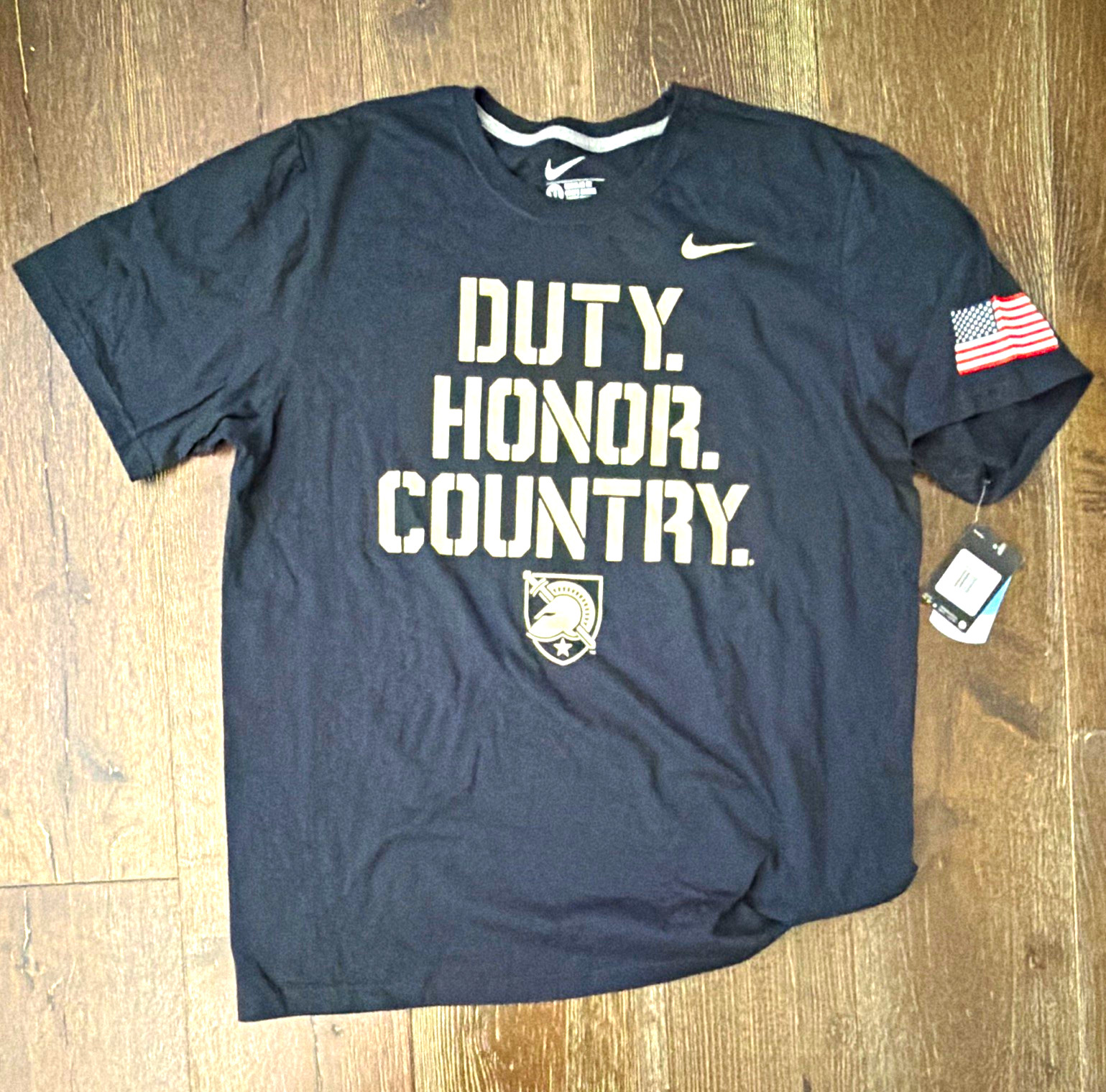 NEW Nike Men&rsquo;s XL Black USMA Army West Point Black Knights Football T-Shirt ￼