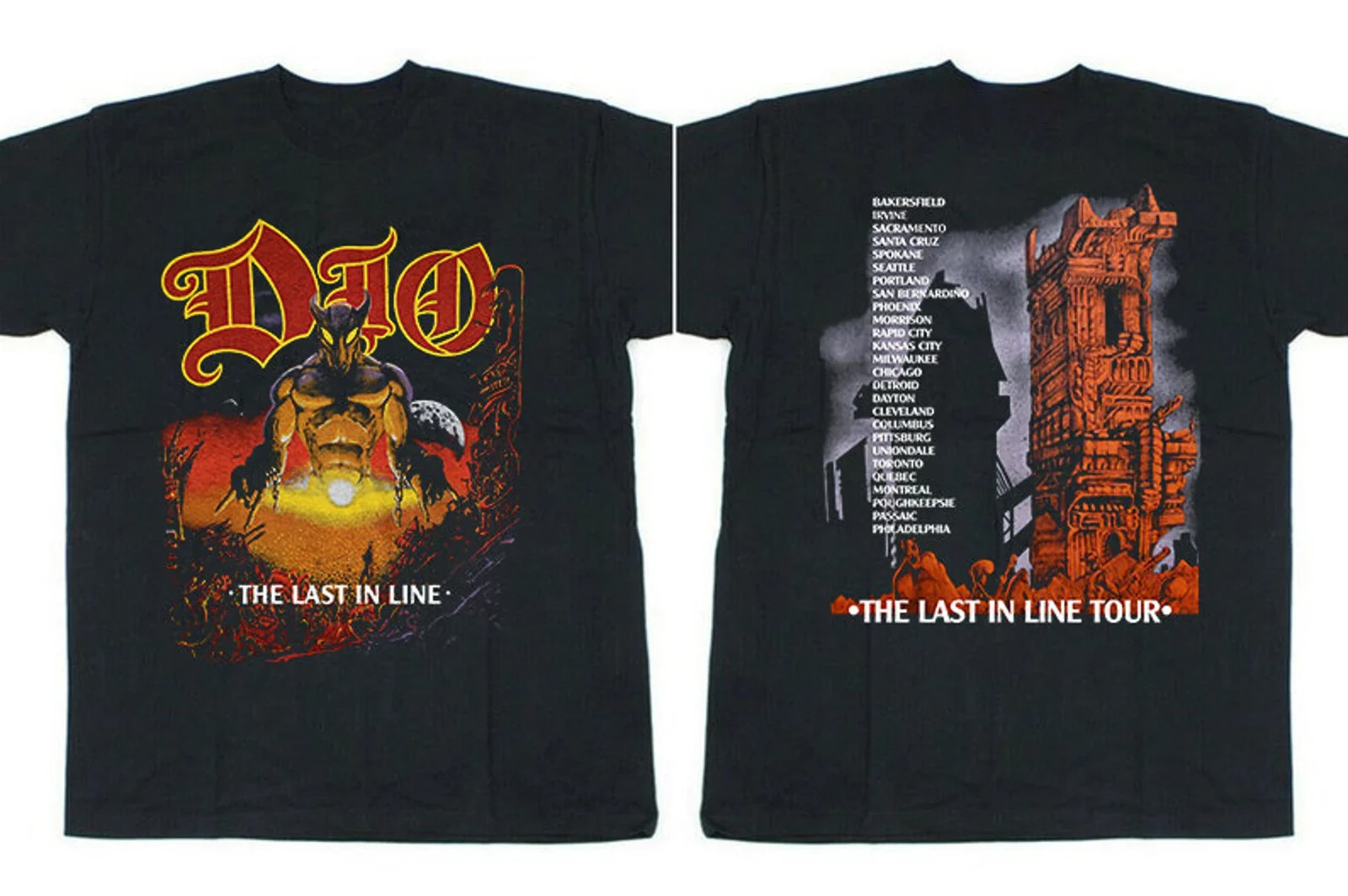 Dio Last In Line Tour VTG 80s T Shirt, Vtg Concert Tour T-Shirt, Heavy Metal Roc