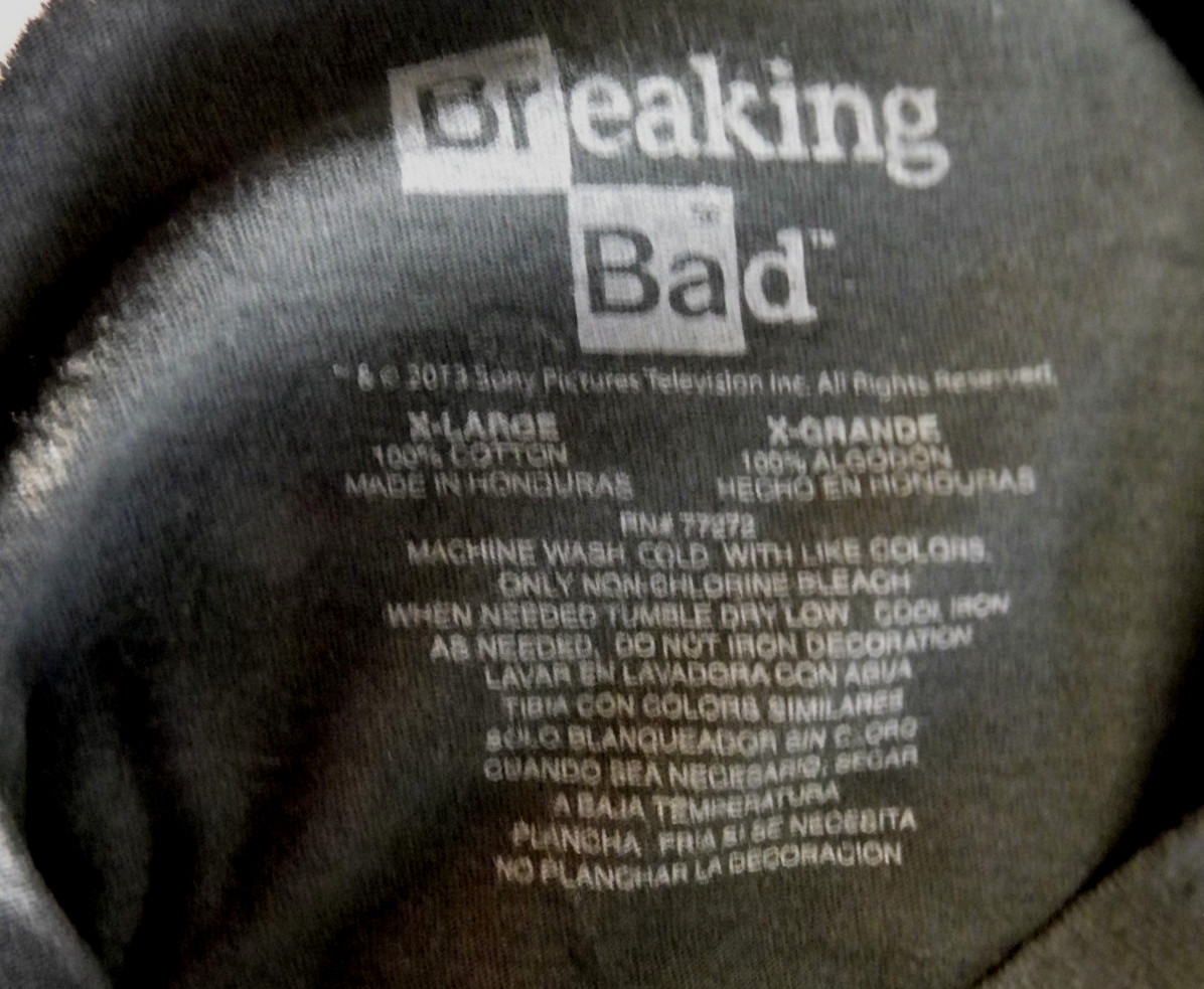 Breaking Bad « Heisenberg » Graphic Men&rsquo;s T-Shirt Size X Large (See Measurement)