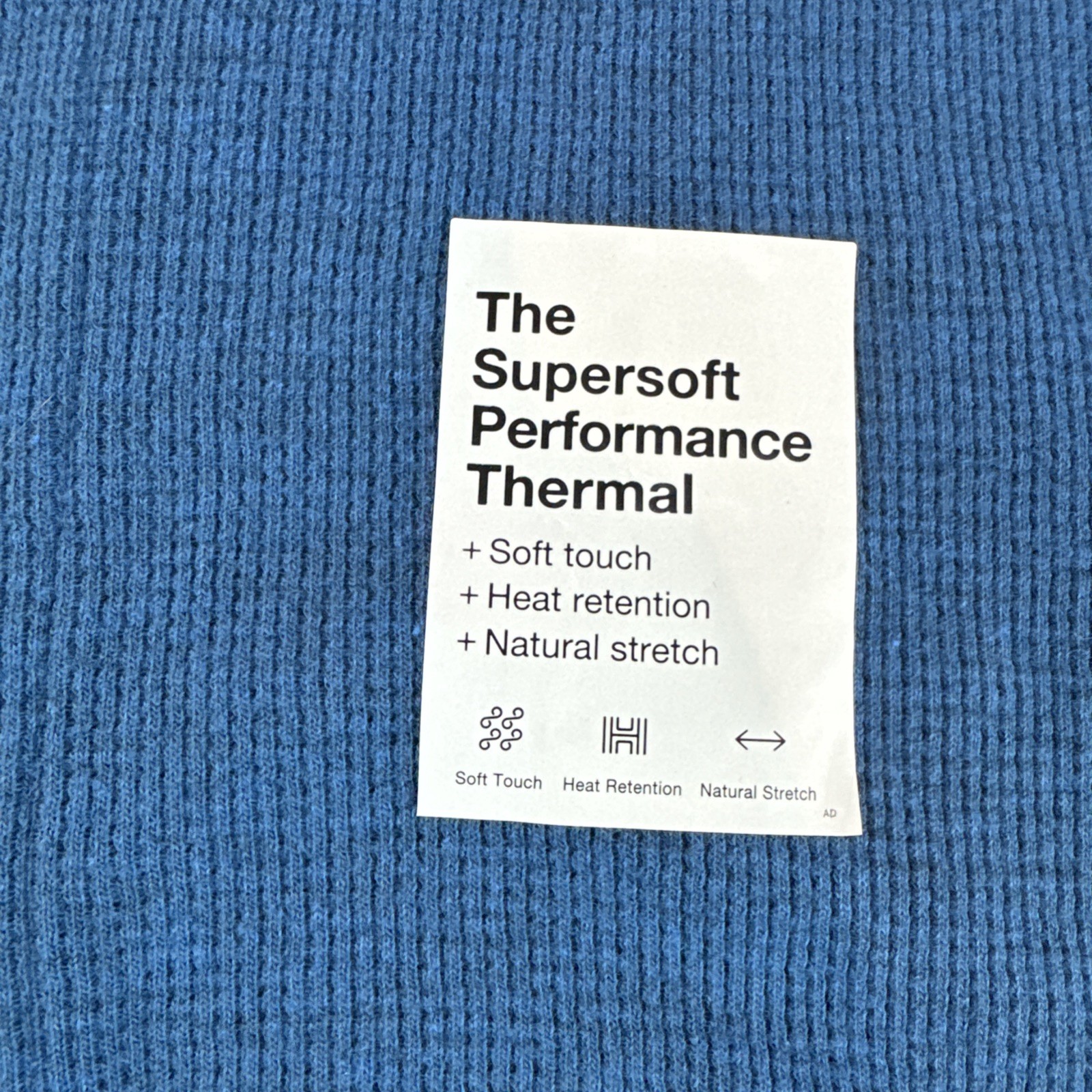 Sonoma Super Soft Performance Thermal Mens M Blue Long Sleeve Base Layer Top NEW