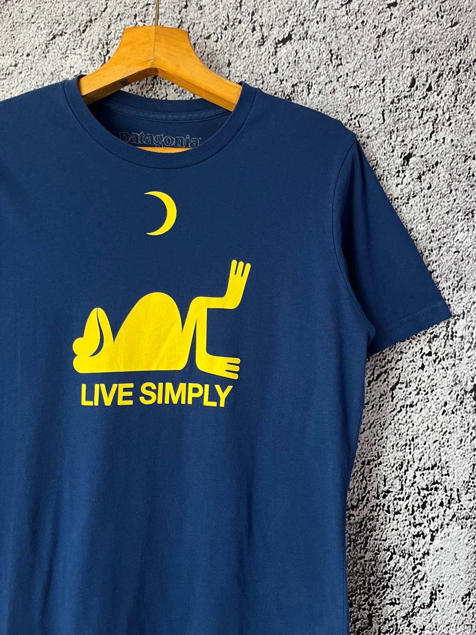 Patagonia Live Simply T-Shirt Blue Outdoor Valley Organic Cotton Size XS