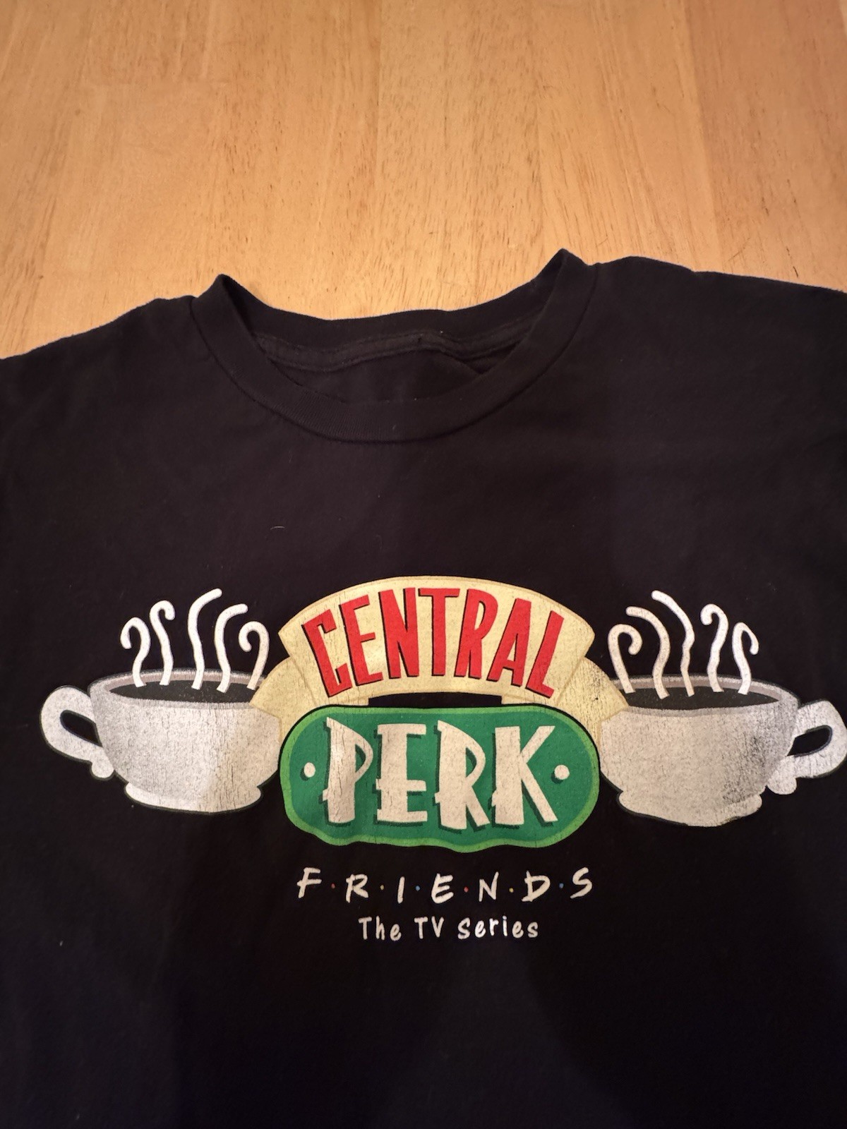 FRIENDS Central Perk FRIENDS The TV Series Adult Large Black T-Shirt 90s
