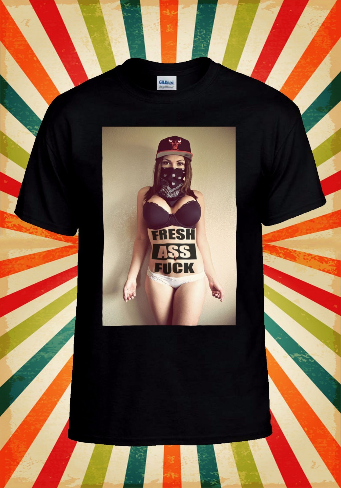 Sexy Bandana Gangster Girl Tattoo Men Women Vest Tank Top Unisex T Shirt 1301