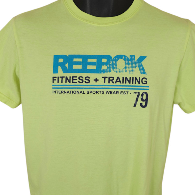 Reebok Fitness Training T Shirt Mens Size Medium Lime Green Sportswear