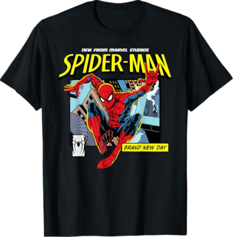 Marvel Studios Spider-Man BND Movie 2026 Rooftop Comic Panel T-Shirt