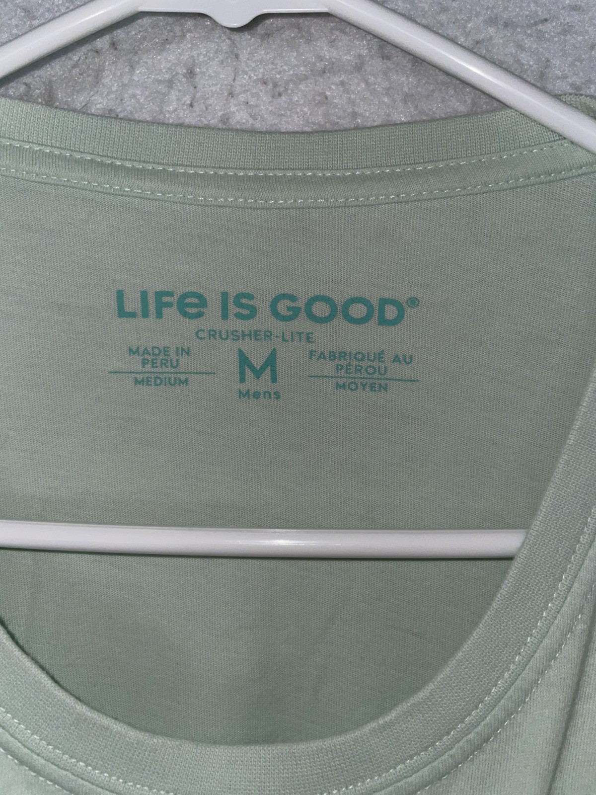 Life Is Good Crewneck T-Shirt Men&rsquo;s Sz M Hammock Peace out Outdoor Camping Green