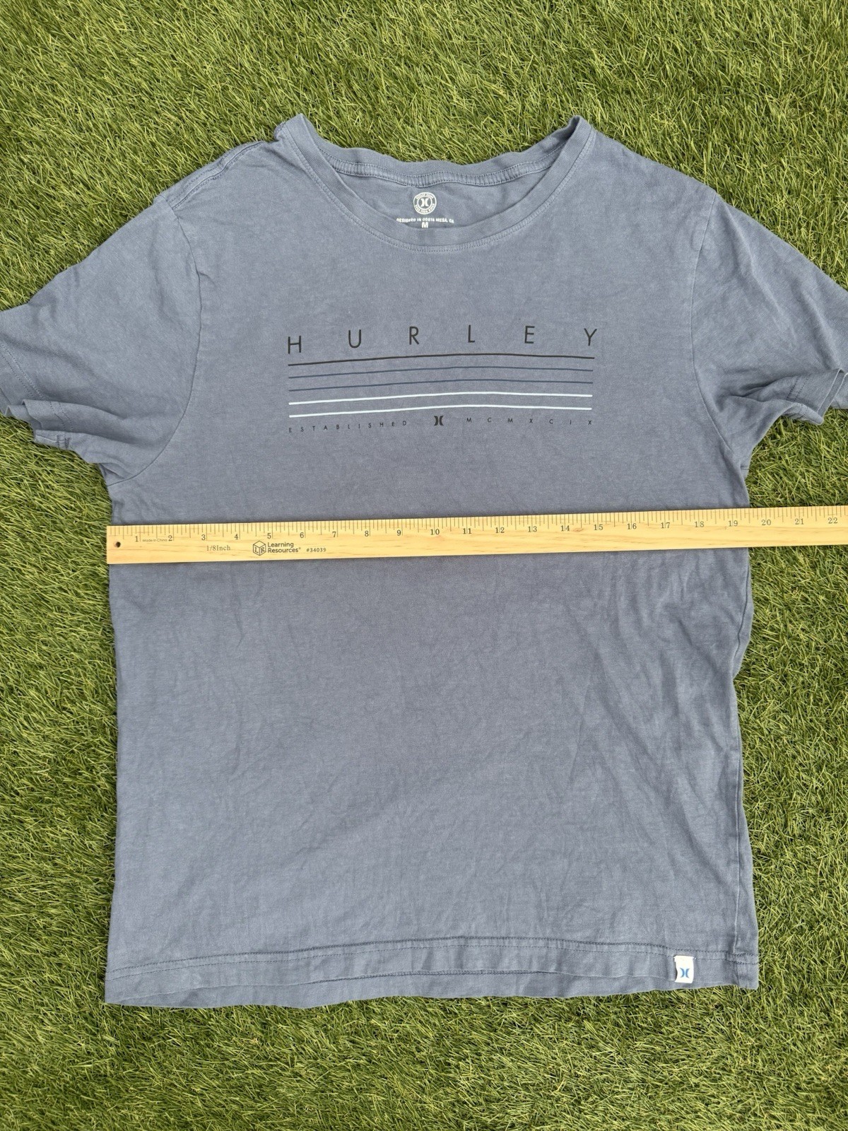 Men’s Hurley T-Shirt Short Sleeve Blue Medium ￼