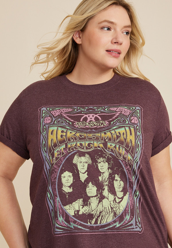 Let Rock Rule Aerosmith DARK HEATHER Unisex Remake T shirt classic style NH14532