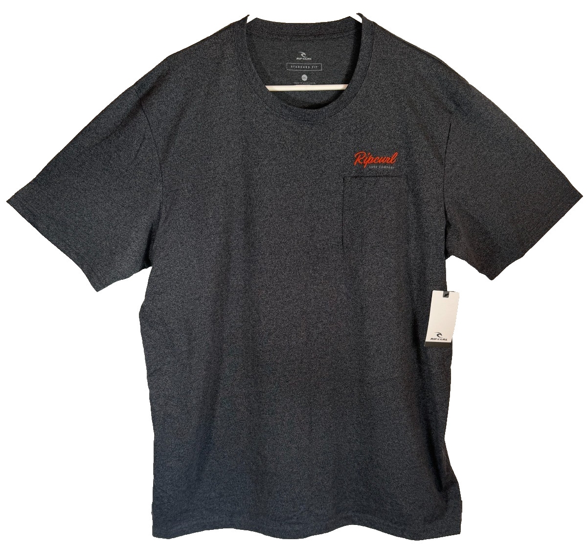 Rip Curl Short Sleeve T Shirt with breast pocket and logo design. (2XL Standard)