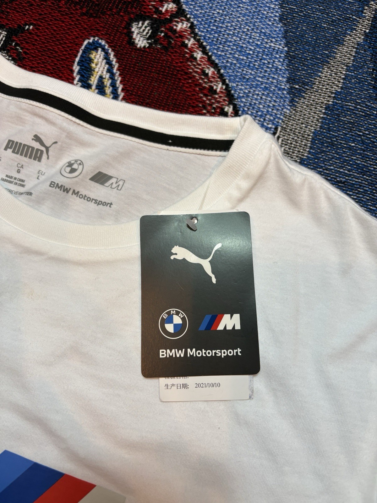 BMW M Motorsport Shirt Official Puma ESS MMS Logo Men&rsquo;s Large New With Tags