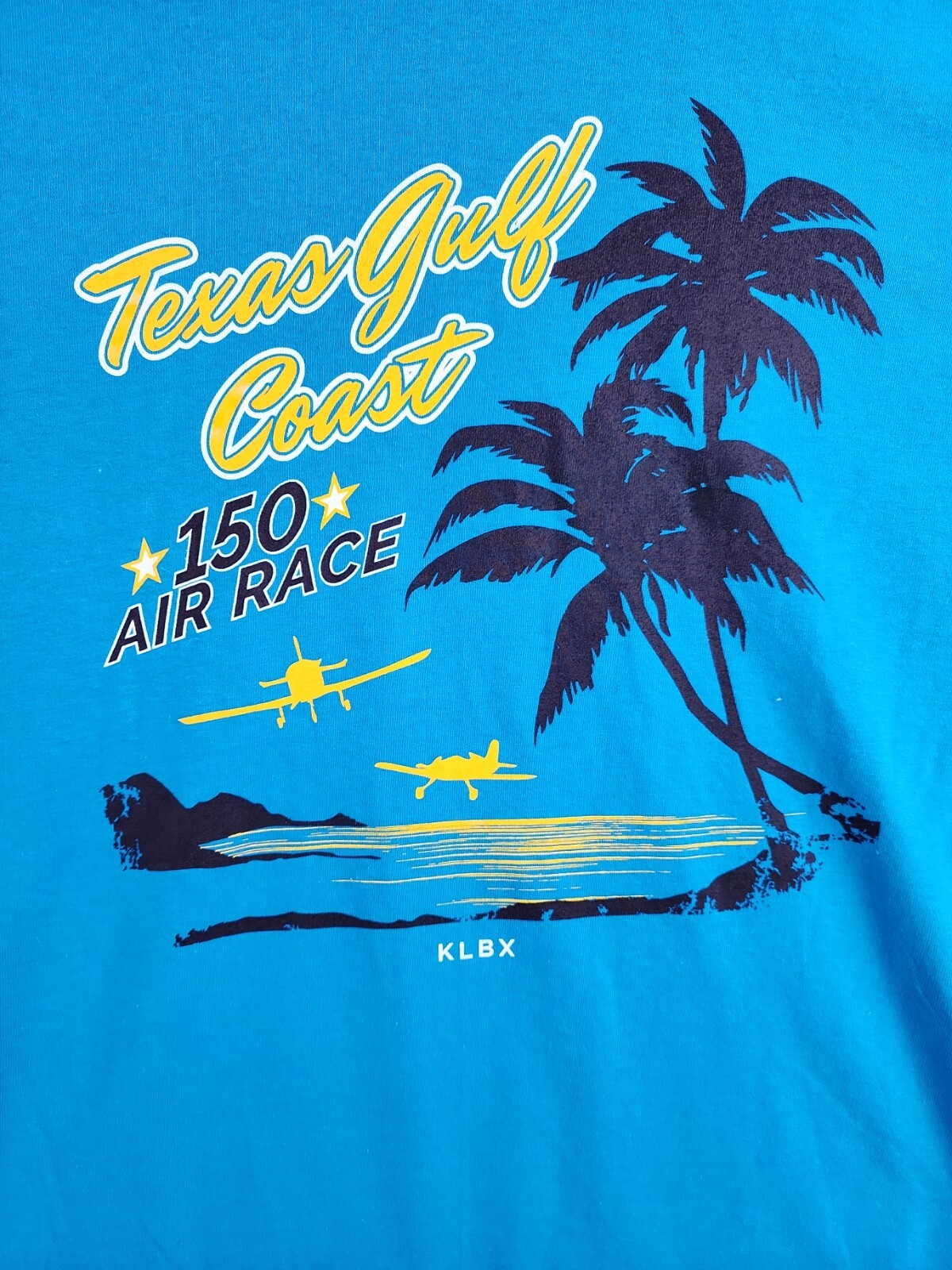 Texas Gulf Coast Air Race 150 Logo Graphic Blue T-shirt Mens Large