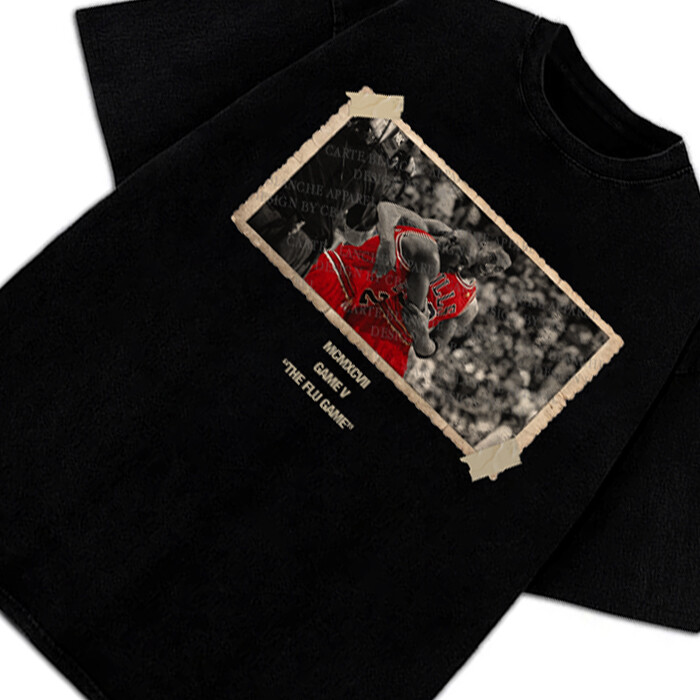 The Flu Game T-Shirt Iconic Michael Jordan & Scottie Pippen Moment Tee