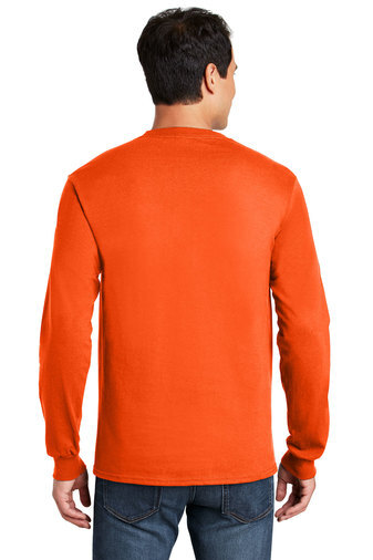 Gildan 2410 Mens Long Sleeve Ultra Cotton Crew Neck Stylish T-Shirt With Pocket