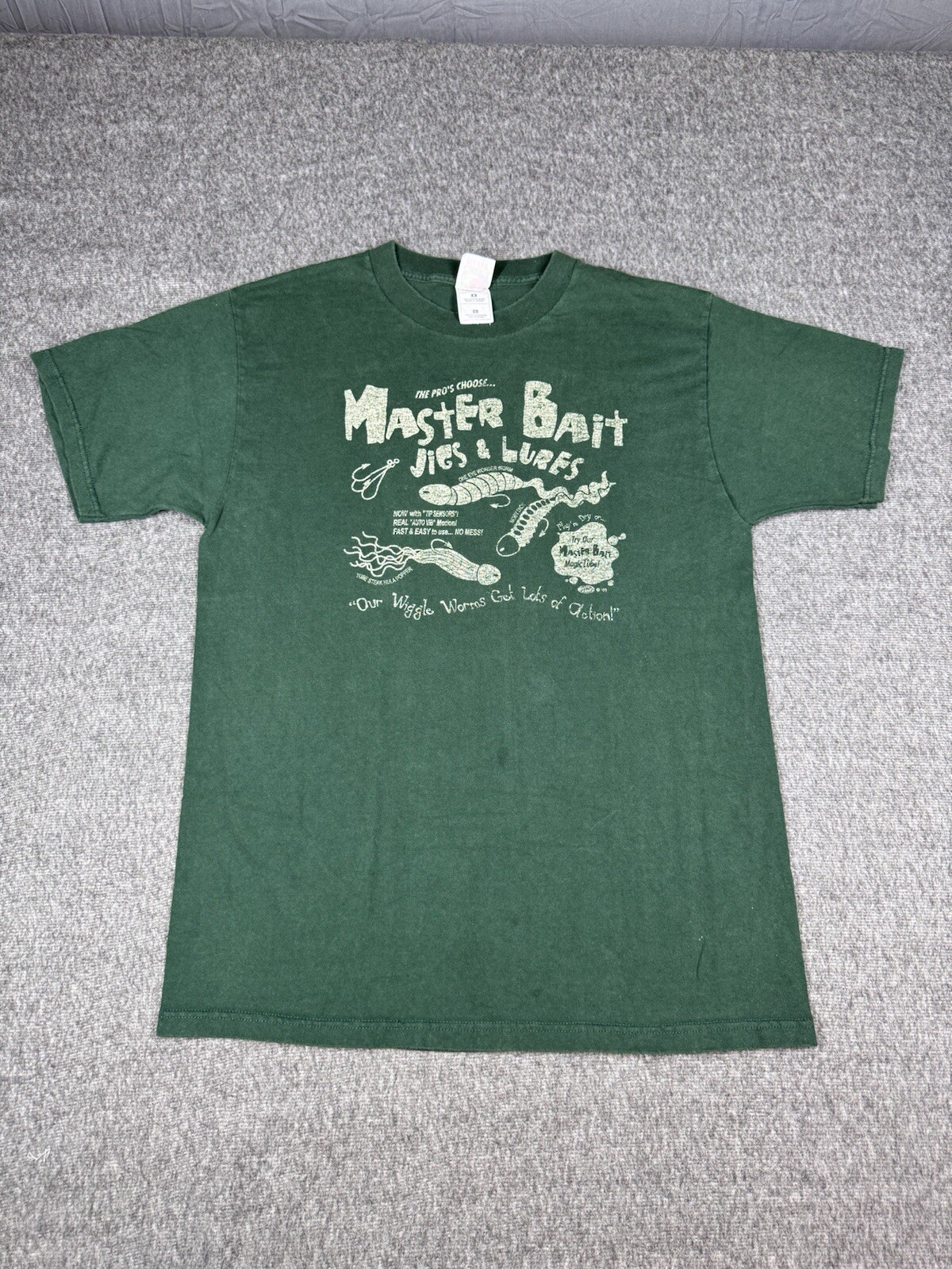 Master Bait And Tackle Shirt Mens L Green Funny Fishing Outdoor