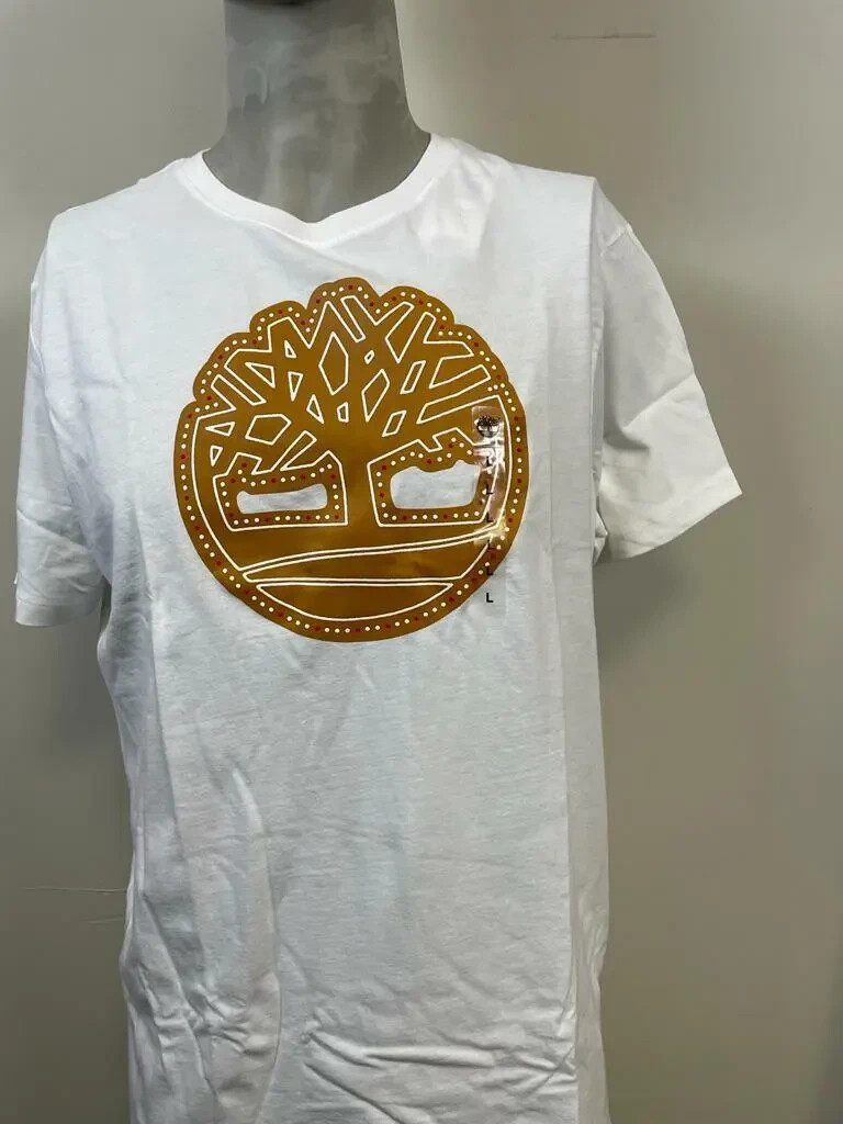 Timberland Men&rsquo;s Short Sleeve Cookie Tree Logo Holiday T-Shirt a28vt-100 SIZE M