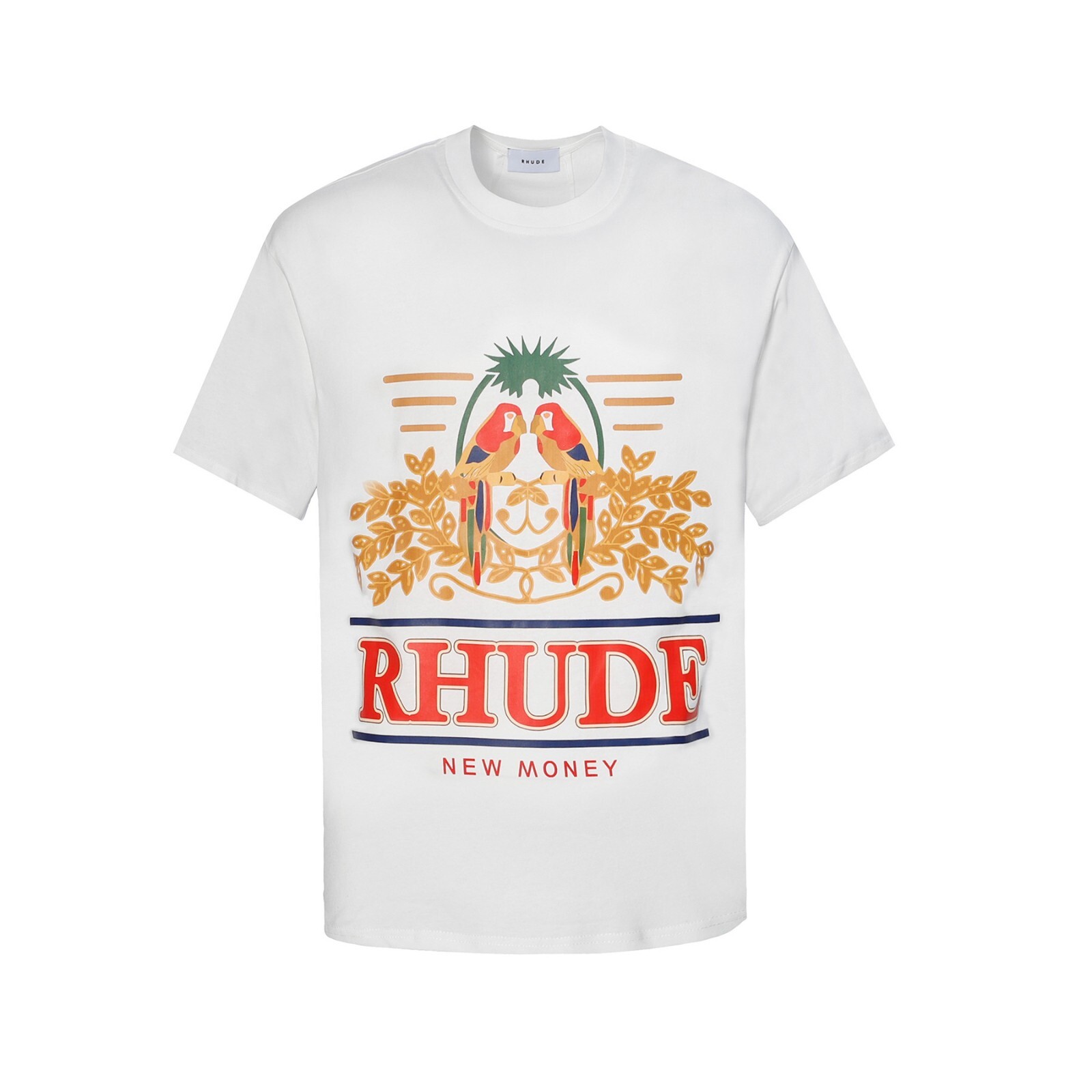 RHUDE Parro NEW Men Women High Quality Leisure Cotton Short Sleeve T-Shirt M-2XL