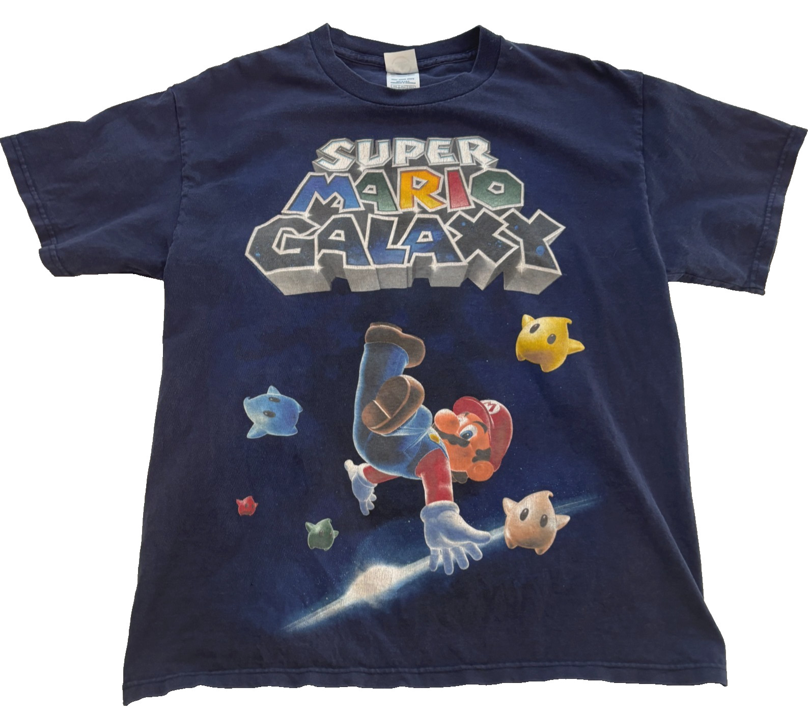 VTG Super Mario Galaxy Shirt Y2K &rsquo;07 Nintendo Video Game Promo Graphic T Shirt M